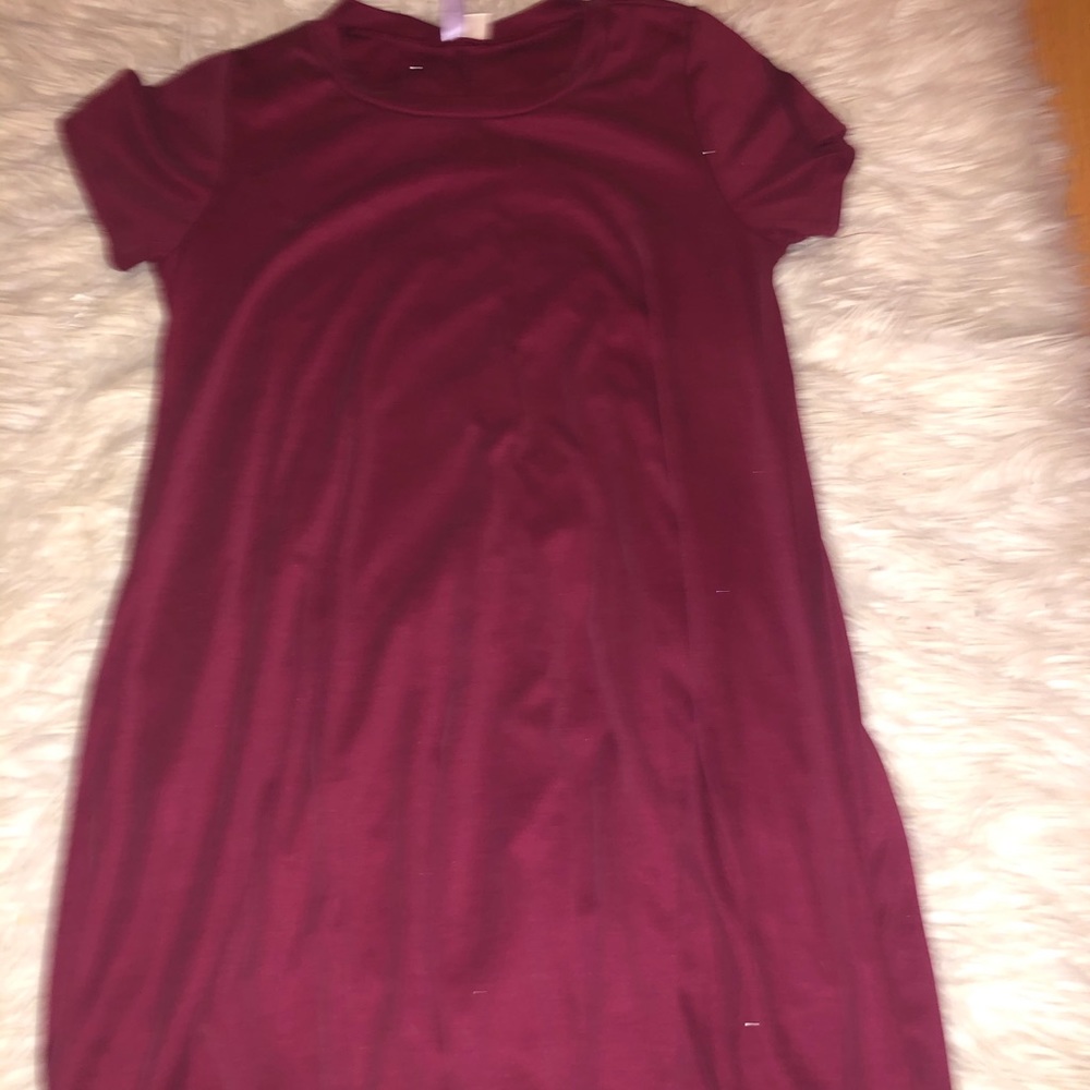 Red t shirt dress